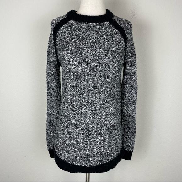 Lululemon Black White Marled Knit Crew Neck Sweater Tunic *XS/S - Picture 2 of 9
